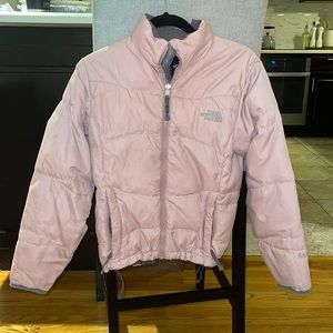 The northface pink 550 jacket
